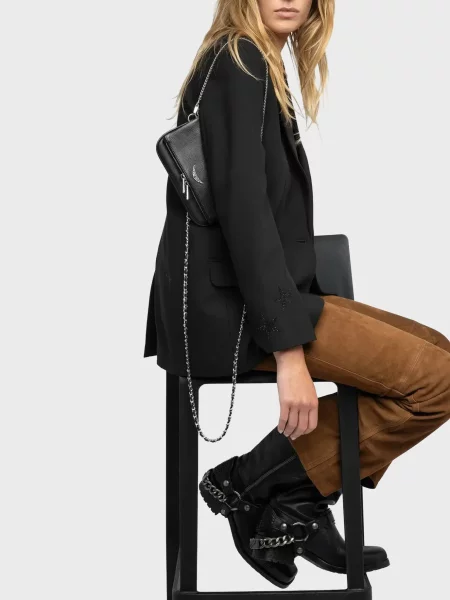 Кожаный клатч Zadig&voltaire черный