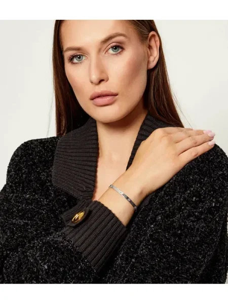 TORY BURCH Karkötő Miller Stud ezüstszínű