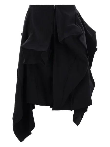 Fustă Yohji Yamamoto asimetrică negru