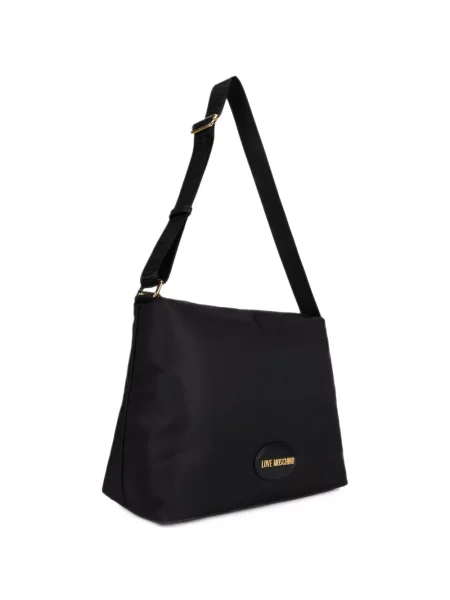 Презрамки чанта Love Moschino с автограф черно