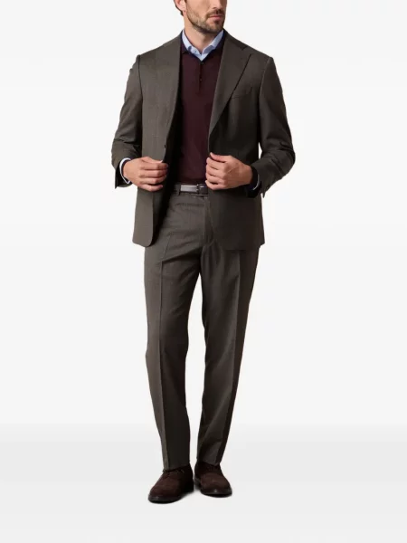 Μάλλινο polo Brooks Brothers καφέ