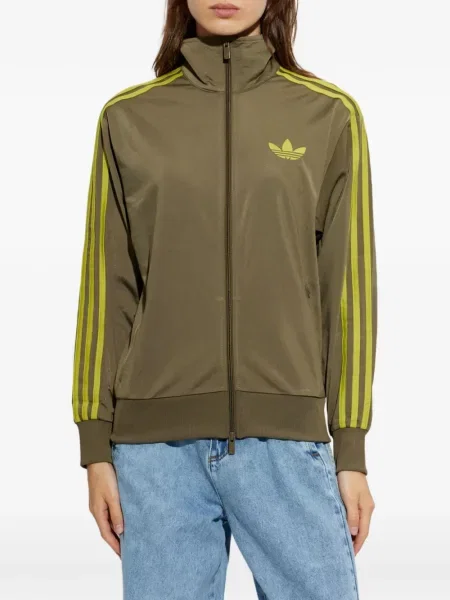 Csíkos dzseki Adidas autogrammal zöld