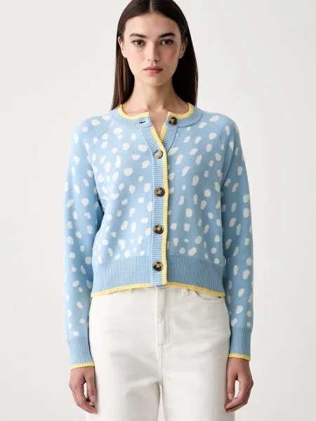Never Fully Dressed cardigan pentru femei cu vâscoză albastru