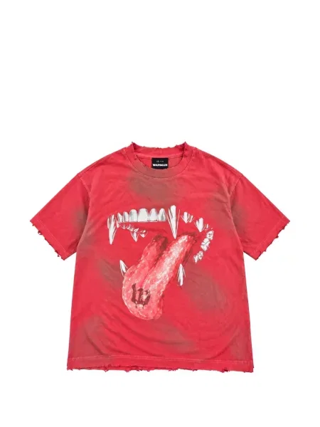 Tricou Warman zdrențuiți roșu