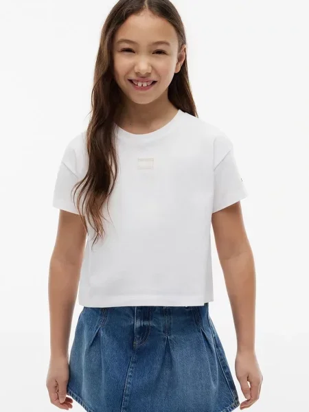 Tommy Hilfiger majica za djecu od pamuka bijela