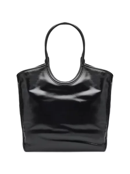 Geantă shopper Miu Miu din piele negru