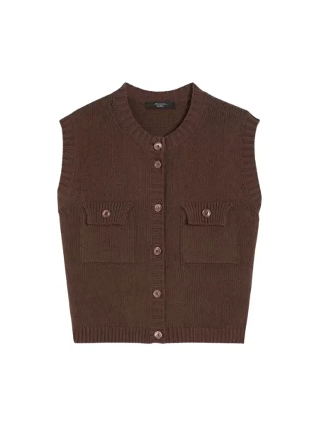 Sweter Weekend Max Mara brązowy