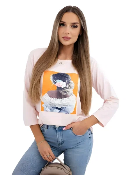 Čipkovaná blúzka Kesi ružová