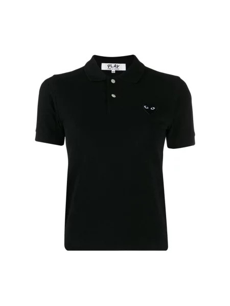 Koszulka polo Comme Des Garcons Play w serca czarna