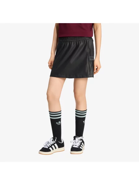 Sukně adidas Pleather Adibreak Skirt Black/ Utility Black L černé