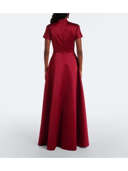 Rochie Emilia Wickstead din satin roșu