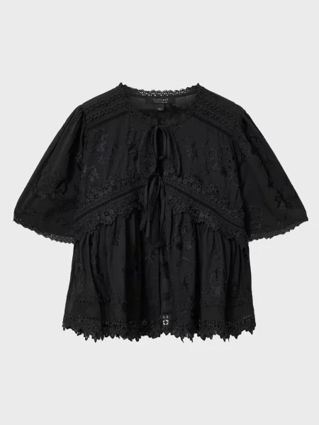 Блуза Allsaints чорна