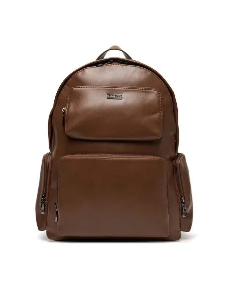 Раница Guess BOSTON голям с изчистен дизайн HMBOCA кафяво