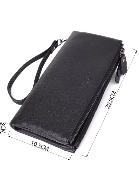 Кожаный кошелек St Leather Accessories черный
