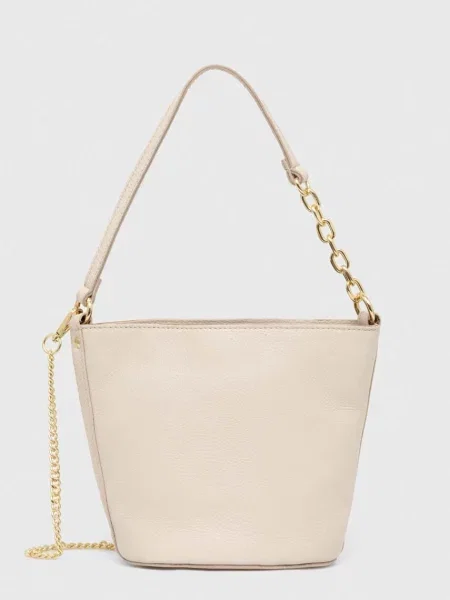 Кожена чанта Answear Lab бежово