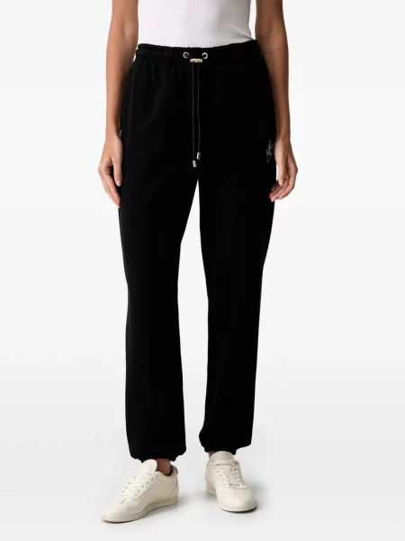 Pantaloni Liu Jo alergare cu autograf cu cordon negru