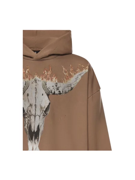 Bluza z kapturem Represent z kapturem z nadrukiem brązowa