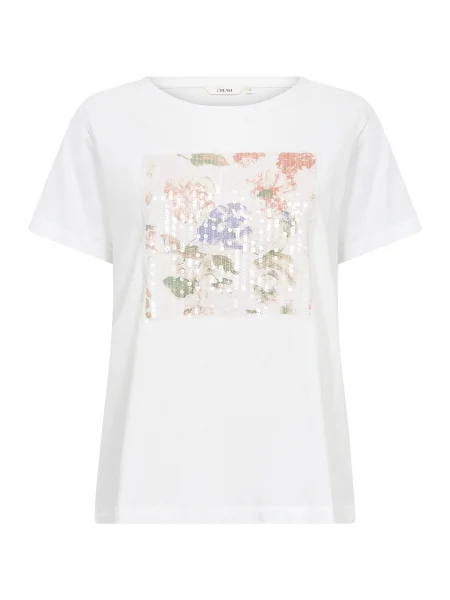 Cream Tricou Tria azuriu / verde / roșu pastel alb