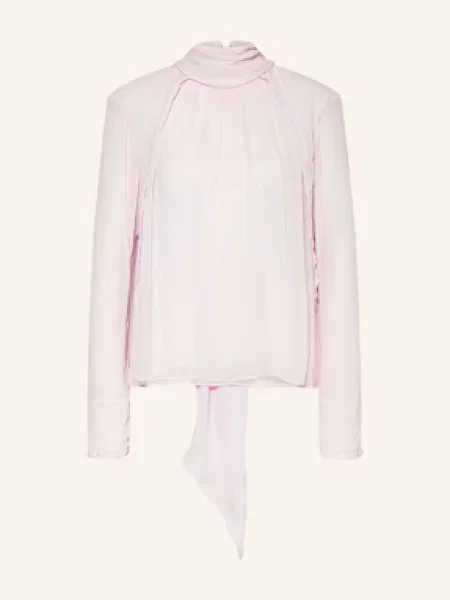 Dorothee Schumacher Bluzka Z Wiązaniem Pod Szyją Sheer Twist rosa różowa