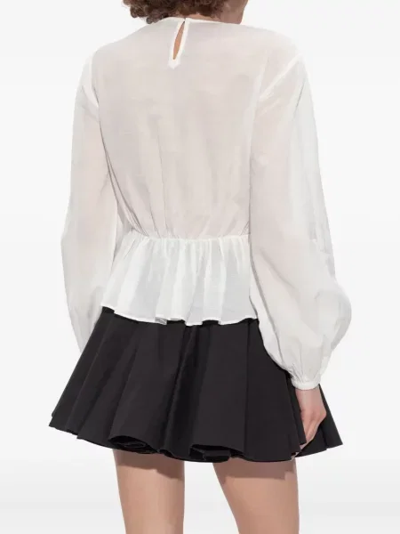 Top Allsaints cu volane alb