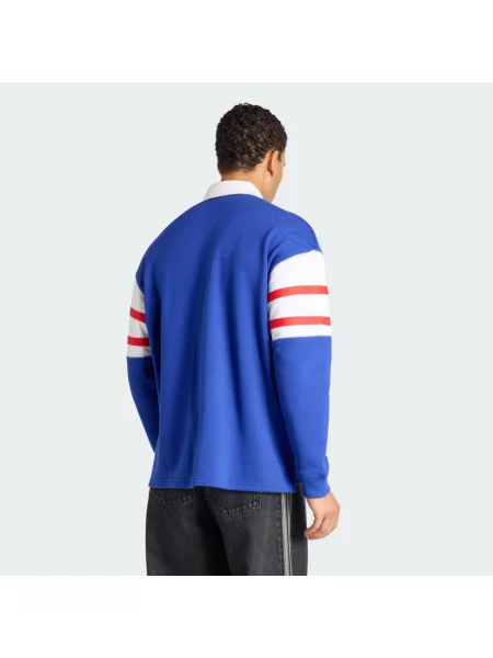 Koszulka polo FFR Heritage Polo-FFR Rugby LONG SLEEVE niebieska