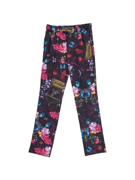 Pantaloni Versace Jeans Couture cu cataramă negru