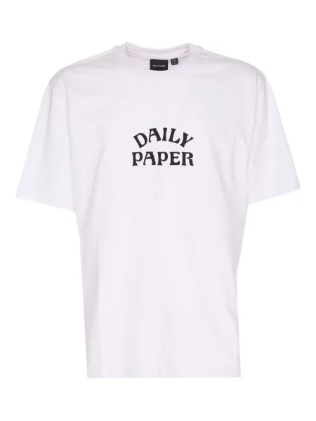 Tricou Daily Paper cu imagine alb