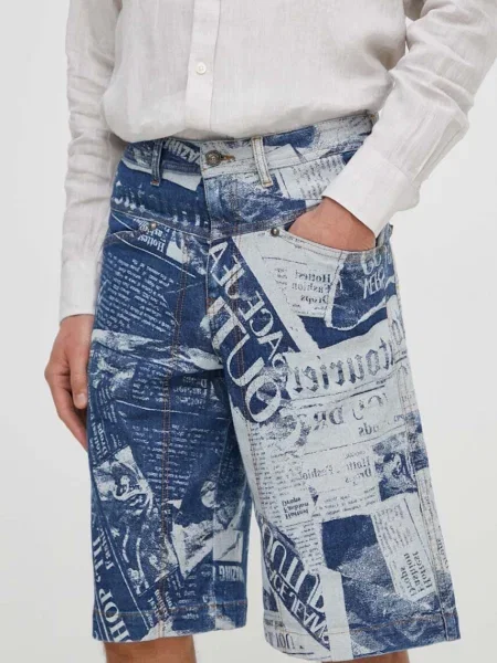 Versace Jeans Couture pantaloni scurti jeans barbati marin albastru