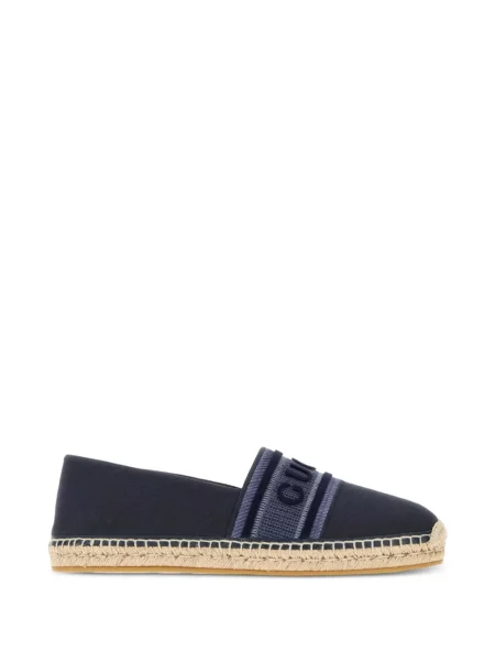 Espadrile Gucci cu bretele din canvas cu autograf albastru