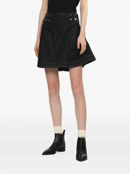 Fustă din denim Zimmermann albastru