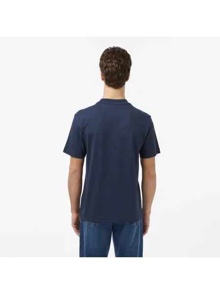 Lacoste T-Shirt Z Okrągłym Dekoltem Relaxed Fit granatowy