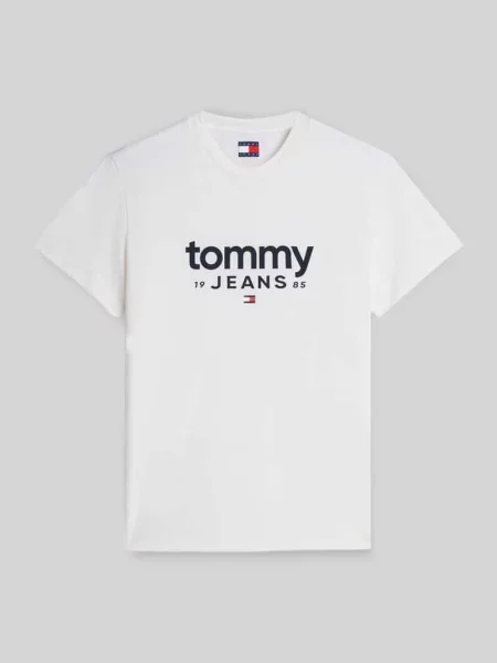 T-shirt o kroju relaxed fit z czystej bawełny z napisem z logo Tommy Jeans biała