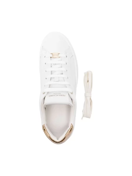 Sneakersy Salvatore Ferragamo skórzane białe