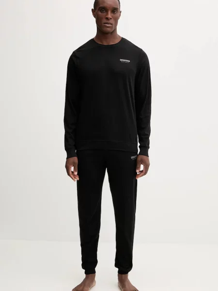 Cristiano Ronaldo piżama z nadrukiem czarny