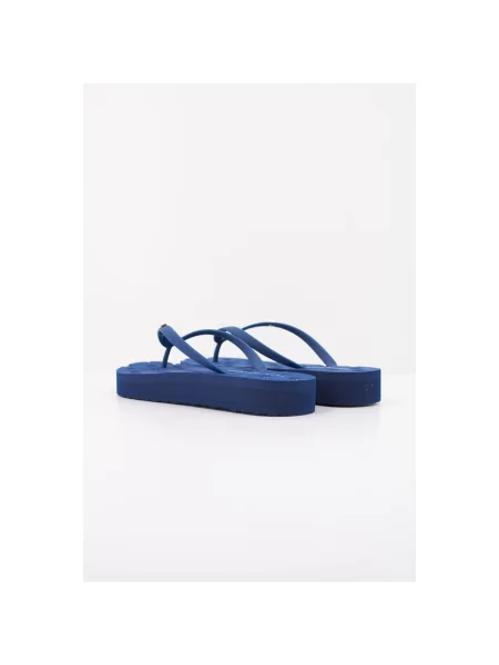 Platform talpú papucs Tommy Hilfiger autogrammal kék