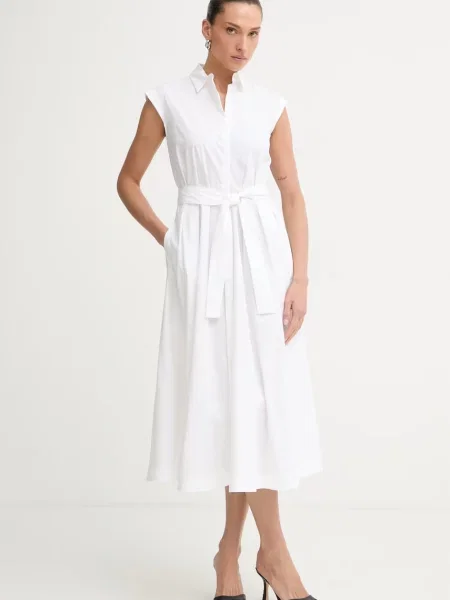 Marella rochie tip cămașă din alb