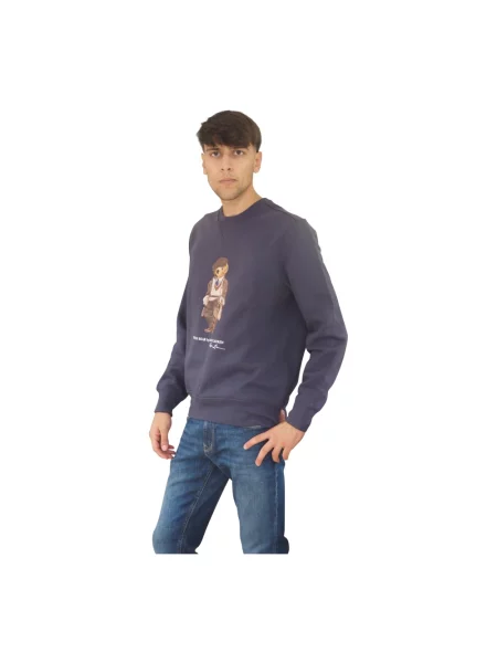 Bluza z kapturem Ralph Lauren z kapturem niebieska