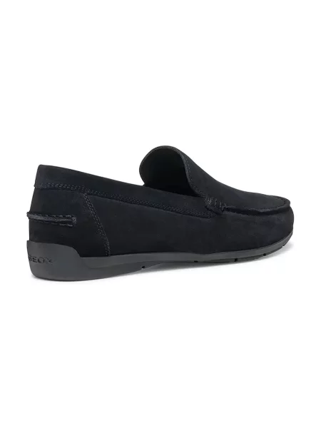 Geox mocasini din piele întoarsă U SIRON negru