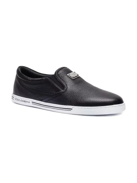 Dolce & Gabbana De piele slip on Saint Tropez negru