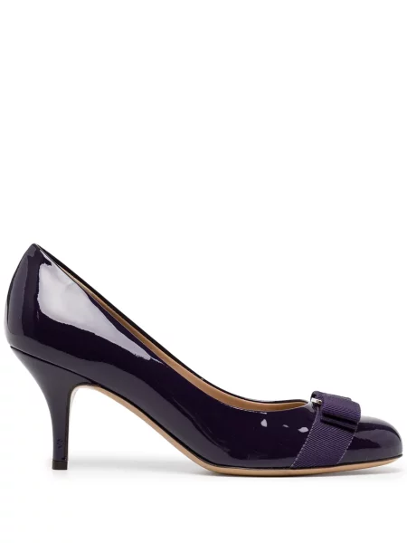 Pantofi cu toc Ferragamo violet