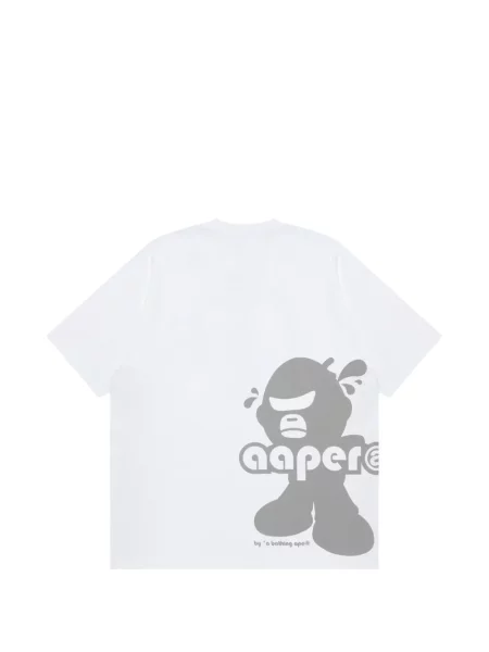 Tricou Aape By A Bathing Ape cu imagine alb
