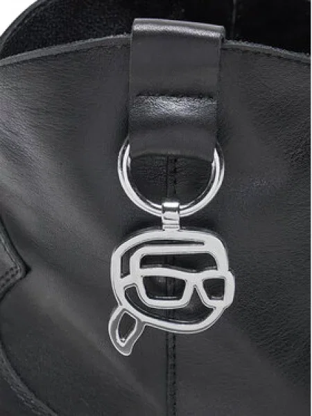 KARL LAGERFELD Polokozačky Kansas černá