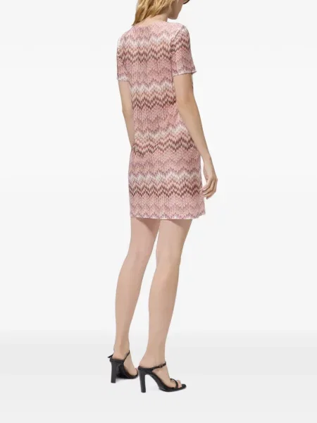 Scurt rochie mini Missoni roz