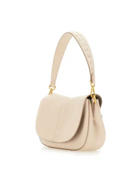 Lniana torebka crossbody Gianni Chiarini beżowa