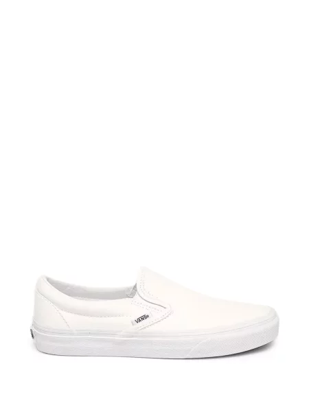Sneakerși Vans slip-on cu autograf alb