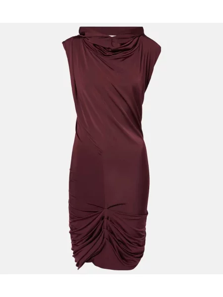 Rochie Magda Butrym cu glugă bordo