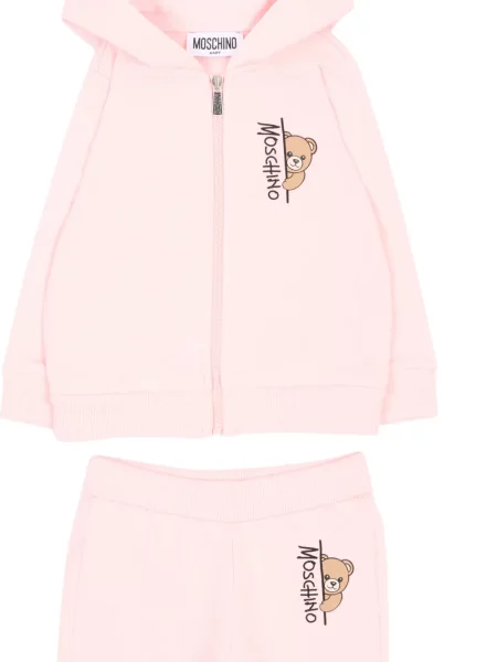 Komplet dresowy dziecięcy Moschino różowy