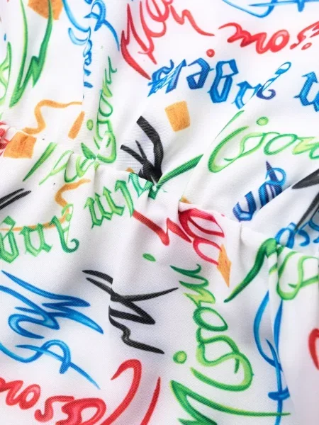 Bikini Palm Angels cu autograf alb