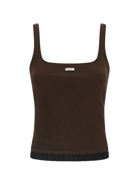 Vestă Entire Studios cu nervuri cu autograf maro