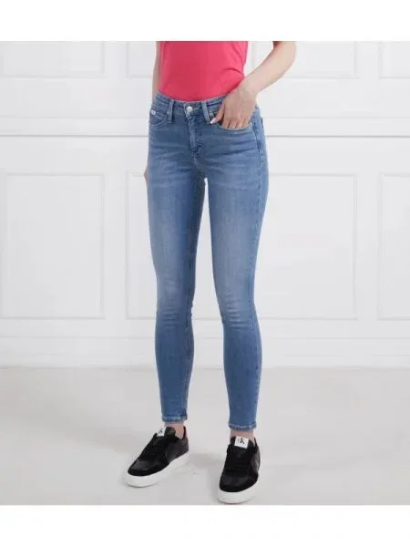 CALVIN KLEIN JEANS Blugi | Skinny fit | mid rise albastru